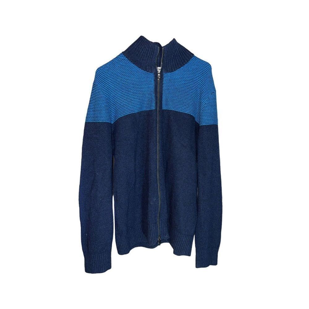 Banana Republic Italian Yarn Full Zip Sweater Chunky Knit‎ Size Large
